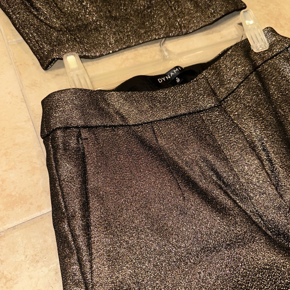 Dynamite Shimmering Gold Two-Piece Set - Picture 2 of 4